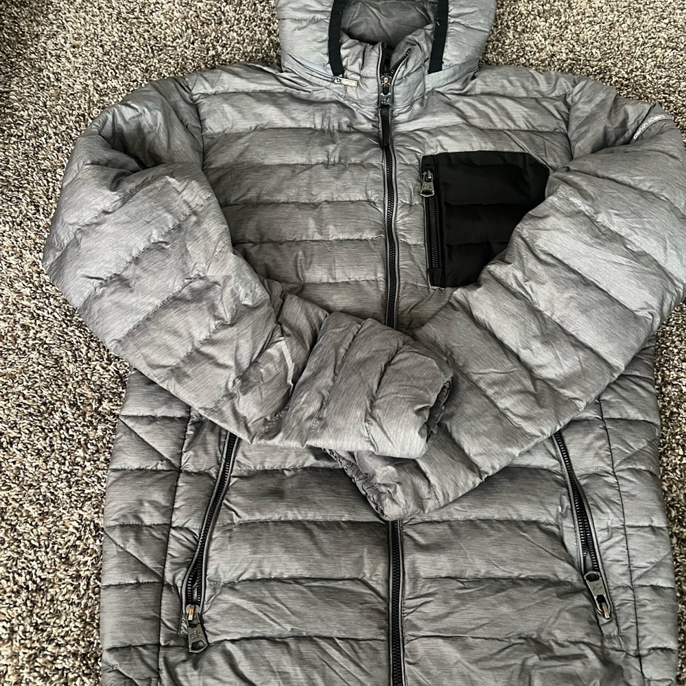Calvin Klein Men's Silver Puffer Jacket
